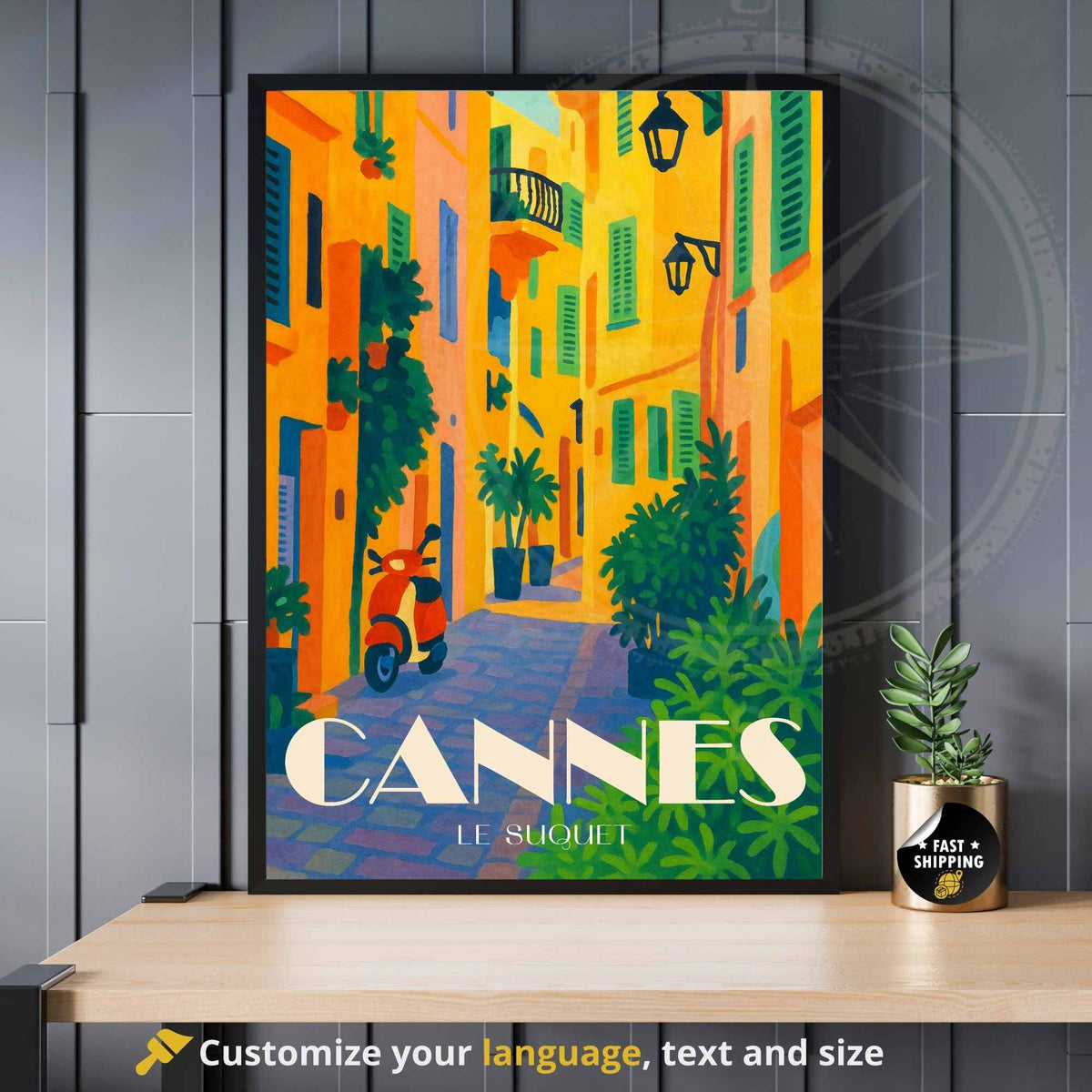 Affiche Cannes | Impression Cannes | Affiche France  | Affiche Le Suquet