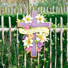 Easter Cross He is Risen Door Decor by Susan Winget - EasterSpring Decor - 8471303H-SW